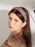 Baroque Style Purple Gemstone Pearl Headband main image 3