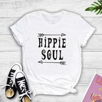 Camiseta Casual De Manga Corta Con Estampado Inglés Para Mujer. sku image 14