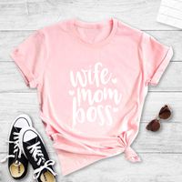 Women's Men's Short Sleeve T-shirts Casual Simple Style Letter sku image 10