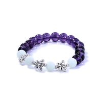 Fashion Simple Butterfly Beaded Purple Glass Beads Sky Blue Luminous Bracelet main image 8