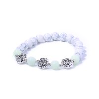 Fashion Jewelry Rose Flower White Turquoise Blue Green Luminous Bead Bracelet main image 8