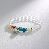 Fashion Multicolor Crack Natural Stone Beaded Blue Green Luminous Beads Bracelet main image 6