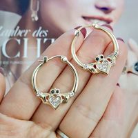 Fashion Peach Heart Earrings Creative Owl Gold Alloy Earrings main image 3