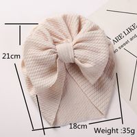 New Autumn And Winter Pit Strip Children's Hat Double-layer Bow Baby Cap main image 5