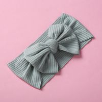 New Children's Knitted Pit Strip Bow High Elastic Wide-brimmed Headband main image 3