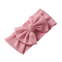 New Children's Knitted Pit Strip Bow High Elastic Wide-brimmed Headband main image 6