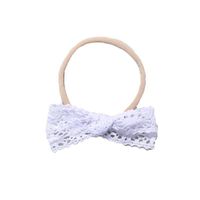 Little Cute Lace Bow Soft Seamless Nylon Elastic Baby Headband main image 6