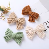 Autumn And Winter New Children's Headwear 10.5*7cm Girls Wool Bow Hairpin main image 4