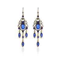 Creative Earrings Hollow Water Drop Tassel Earrings Ethnic Style Alloy Earrings main image 6