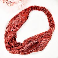 New Wide-brimmed Cross Bohemian Vacation Printing Headband Wholesale main image 5