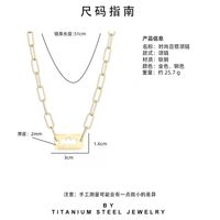 Simple Blade Shaped Stainless Steel Fashion Chain Sweater Chain Wholesale main image 5