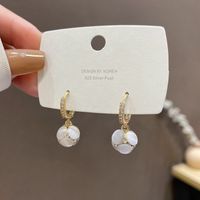 Boucles D&#39;oreilles Simples En Opale Boucles D&#39;oreille En Cuivre Zircon Femelle En Gros main image 3