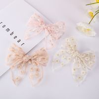 Fashion Embroidery Printing Children's Bow Cute Swallowtail Knotted Hairpin main image 1