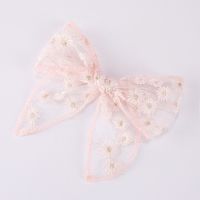 Fashion Embroidery Printing Children's Bow Cute Swallowtail Knotted Hairpin main image 4