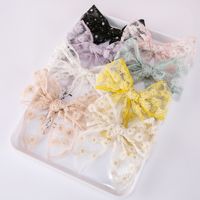 Fashion Embroidery Printing Children's Bow Cute Swallowtail Knotted Hairpin main image 5