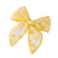 Fashion Embroidery Printing Children's Bow Cute Swallowtail Knotted Hairpin main image 6