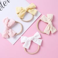 Baby Headwear Soft Nylon Jacquard Bow Polka Dot Kids Hair Accessories main image 1