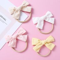 Baby Headwear Soft Nylon Jacquard Bow Polka Dot Kids Hair Accessories main image 5