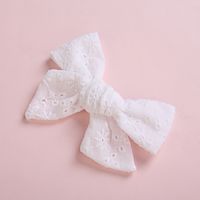 Children's Lace Bow Hairpin Cotton Lace Embroidery Pointed Clip main image 1