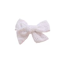 Children's Lace Bow Hairpin Cotton Lace Embroidery Pointed Clip main image 6