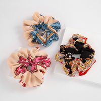 New Fabric Hair Scrunchies Fashion Tie Printing Accessories Wholesale main image 1