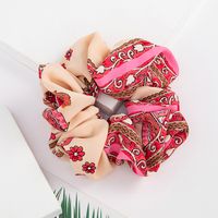 New Fabric Hair Scrunchies Fashion Tie Printing Accessories Wholesale main image 3
