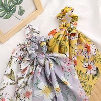 Fashion Flowers Plants Printing Hair Ring Long Tassel Hair Accessories main image 2