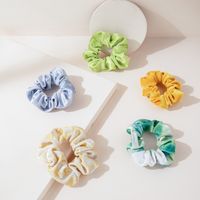 Fashion Simple Printing Hair Ring Simple Solid Color Hair Accessories Set main image 3
