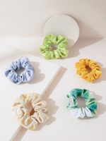 Fashion Simple Printing Hair Ring Simple Solid Color Hair Accessories Set main image 4