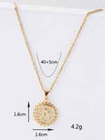 Fashion Copper Plated 18k Gold Letters A Double Sided Pendant Necklace Wholesale main image 5