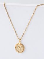 Fashion Copper Plated 18k Gold Letters Y Double-sided Necklace Wholesale main image 3