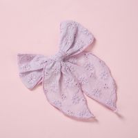 Fashion Hollow Embroidered Children's Hairpin Big Bow Hair Clip Wholesale sku image 10