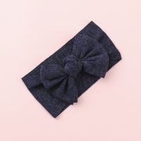 Knitted Sunken Stripe Hair Band Solid Color Bow Knot Stretch Sunken Stripe Knitted Fabric Sewing Hair Band 1 Piece sku image 18