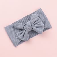 Knitted Sunken Stripe Hair Band Solid Color Bow Knot Stretch Sunken Stripe Knitted Fabric Sewing Hair Band 1 Piece sku image 9