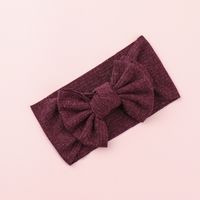 Knitted Sunken Stripe Hair Band Solid Color Bow Knot Stretch Sunken Stripe Knitted Fabric Sewing Hair Band 1 Piece sku image 17