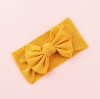 Knitted Sunken Stripe Hair Band Solid Color Bow Knot Stretch Sunken Stripe Knitted Fabric Sewing Hair Band 1 Piece sku image 13