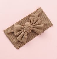Knitted Sunken Stripe Hair Band Solid Color Bow Knot Stretch Sunken Stripe Knitted Fabric Sewing Hair Band 1 Piece sku image 11