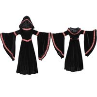 Probieren Sie Europa 15 Mittelalter Liche Kostüme Halloween Mädchen Kostüme Schwarze Taille Muster Kinder Kleidung Drama Bühnen Kleidung sku image 1