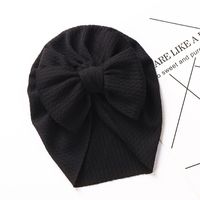 New Autumn And Winter Pit Strip Children's Hat Double-layer Bow Baby Cap sku image 1