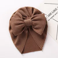 New Autumn And Winter Pit Strip Children's Hat Double-layer Bow Baby Cap sku image 3