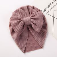 New Autumn And Winter Pit Strip Children's Hat Double-layer Bow Baby Cap sku image 5