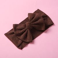 Knitted Sunken Stripe Hair Band Solid Color Bow Knot Stretch Sunken Stripe Knitted Fabric Sewing Hair Band 1 Piece sku image 8