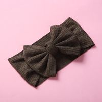 Knitted Sunken Stripe Hair Band Solid Color Bow Knot Stretch Sunken Stripe Knitted Fabric Sewing Hair Band 1 Piece sku image 7