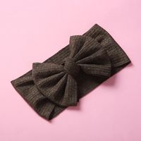 New Children's Knitted Pit Strip Bow High Elastic Wide-brimmed Headband sku image 2