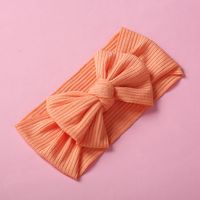 Knitted Sunken Stripe Hair Band Solid Color Bow Knot Stretch Sunken Stripe Knitted Fabric Sewing Hair Band 1 Piece sku image 2