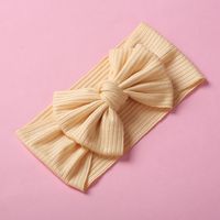 Knitted Sunken Stripe Hair Band Solid Color Bow Knot Stretch Sunken Stripe Knitted Fabric Sewing Hair Band 1 Piece sku image 3