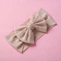 Knitted Sunken Stripe Hair Band Solid Color Bow Knot Stretch Sunken Stripe Knitted Fabric Sewing Hair Band 1 Piece sku image 5