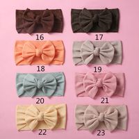 New Children's Knitted Pit Strip Bow High Elastic Wide-brimmed Headband sku image 9