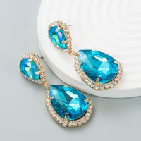 Fashion Multi-color Drop-shaped Retro Diamond Alloy Earrings sku image 3