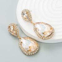 Fashion Multi-color Drop-shaped Retro Diamond Alloy Earrings sku image 5